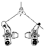 An example of a cantilever brake