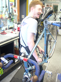 Jeremy, the best Mechanic at R+E Cycles