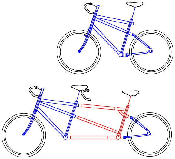 One 8-ball frame design as a andem and as a single