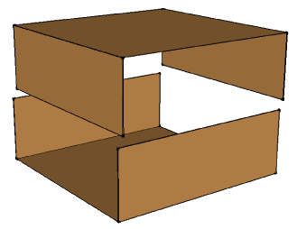 drawing of cardboard pieces for protection