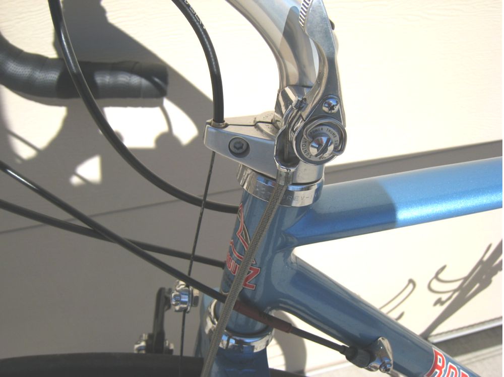 Closeup of the stem and cable hanger