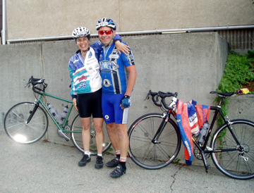 two riders in front of their Rodriguez Bikes