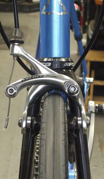 Carbon fiber fork on Rodriguez with short reach brakes