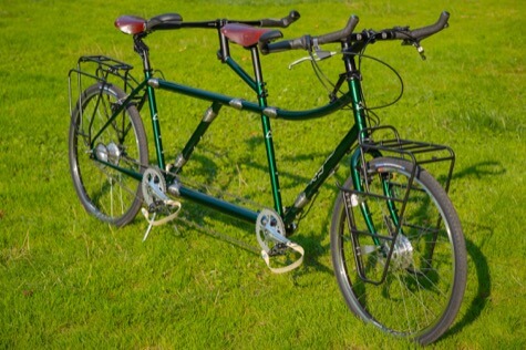 custom steel rodriguez 8-ball tandem rohloff touring bike