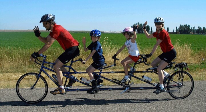 bicycles built for five, 3 person bike