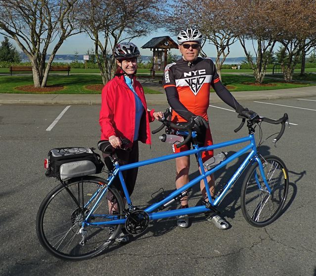 Karl and Leslie with their new Tandem